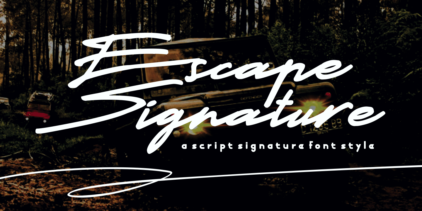 Beispiel einer Escape Signature-Schriftart